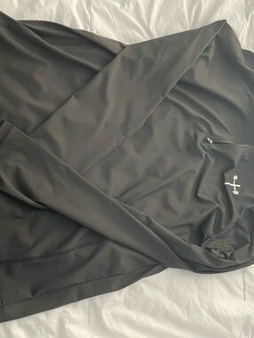 Unisex Holstrength Black Zip-Quarter Performance Jacket